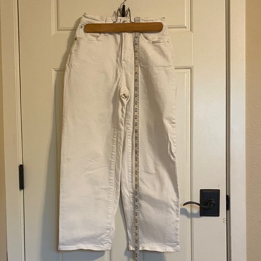 Madewell Perfect Vintage Wide-Leg Crop White Jeans